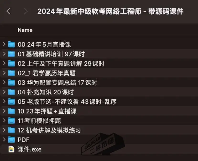 2024年最新中级软考网络工程师-带源码课件