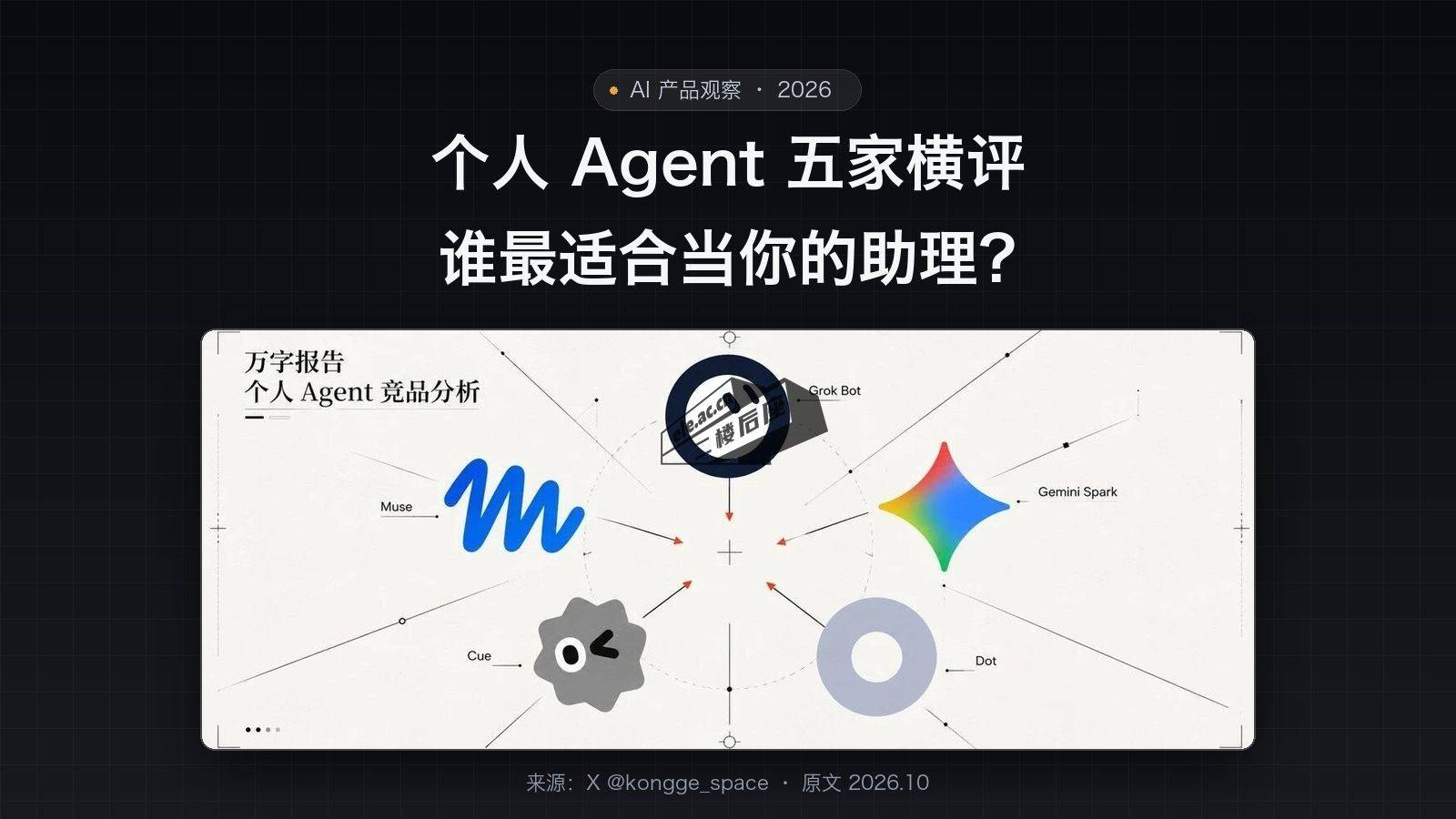 个人 Agent 五家横评：Muse、Grok Bot、Gemini Spark、Cue、Dots