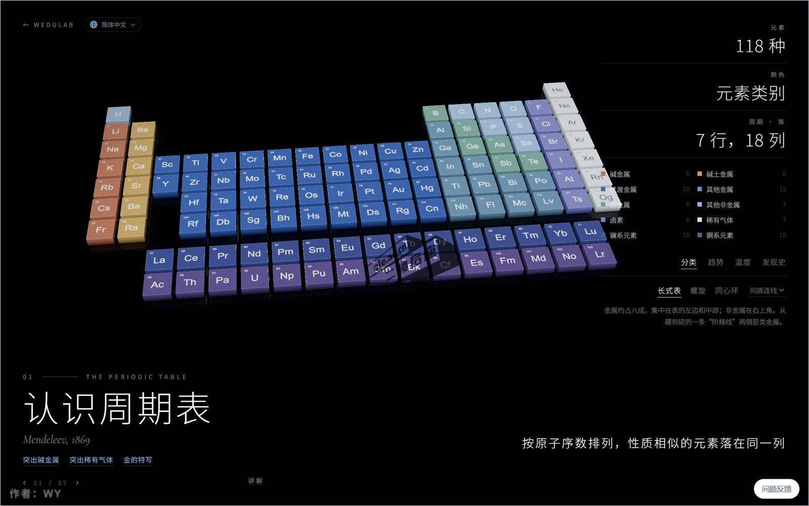 元素周期表 PeriodicLab：118 种元素升起成柱，直观呈现原子半径与电负性的周期律
