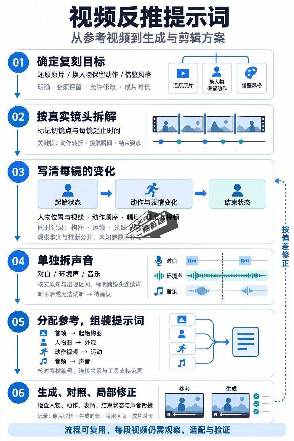 视频反推提示词的六步流程